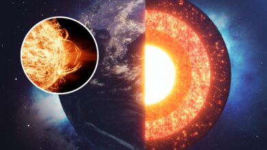 Sun rays impact Earth's core