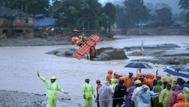 landslides in the hills in wayanad