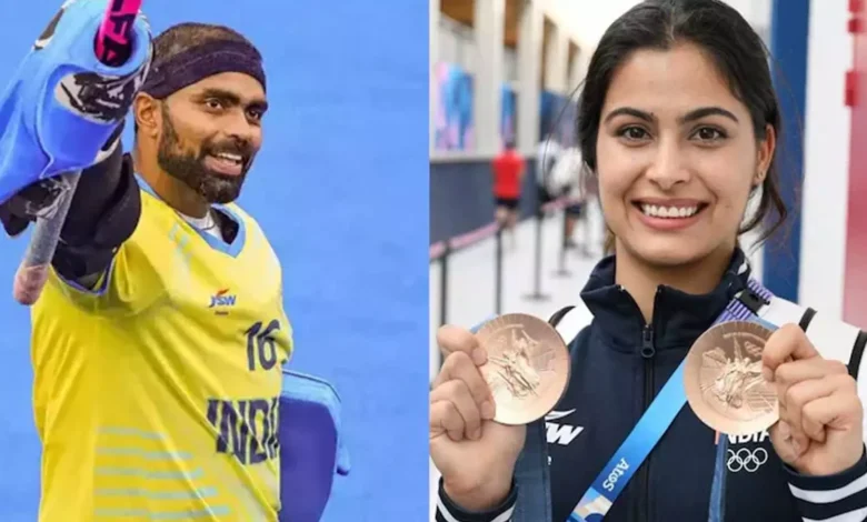 PR Sreejesh and Manu Bhaker