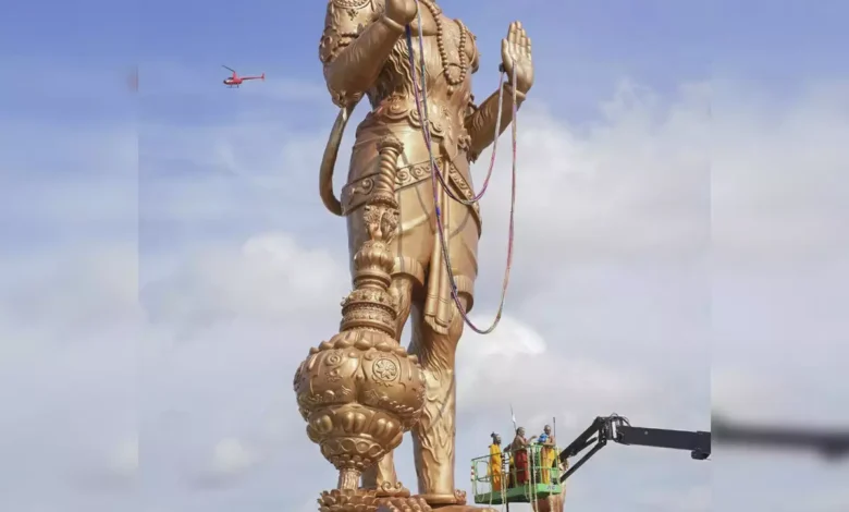 90 foot tall hanuman murti becomes new landmark in texas