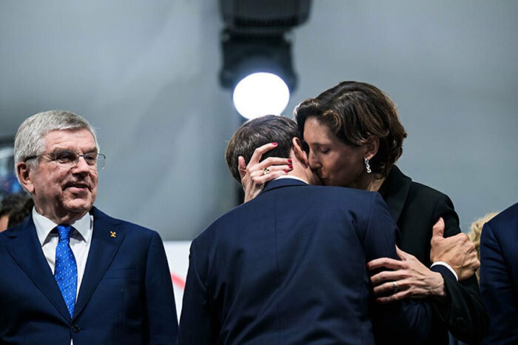 President Macron's embrace and kiss