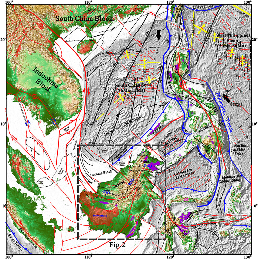 Tectonic Plate in Borneo