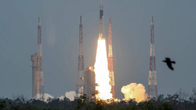 indias geosynchronous satellite launch vehicle mk iii m1 blasts off carrying chandrayaan 2 from the satish dhawan space centre at sriharikota